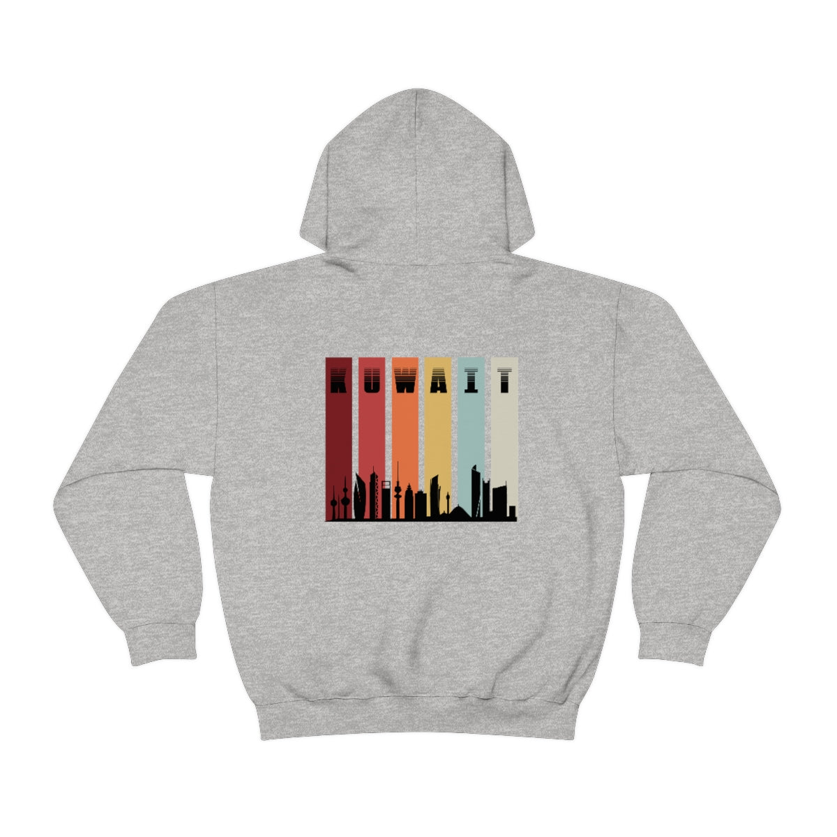 Double Sided Print Hoodie - Kuwait Sky Line