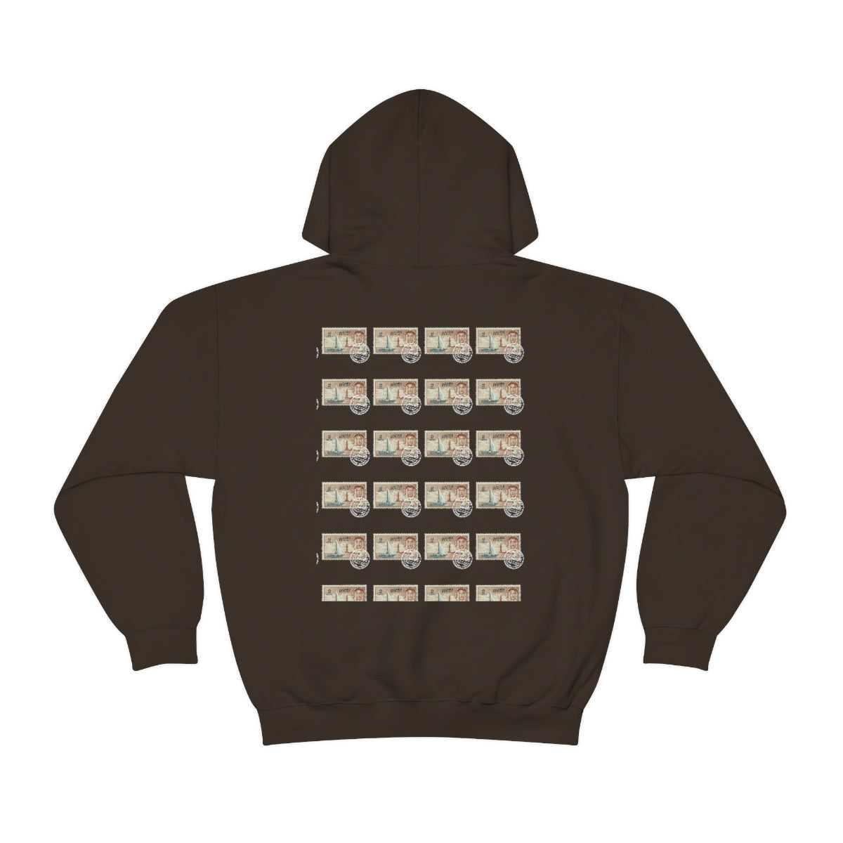 Double Sided Print Hoodie - Kuwait Stamp