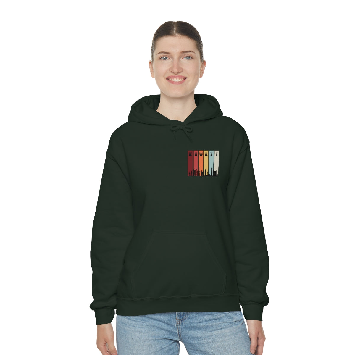 Double Sided Print Hoodie - Kuwait Sky Line