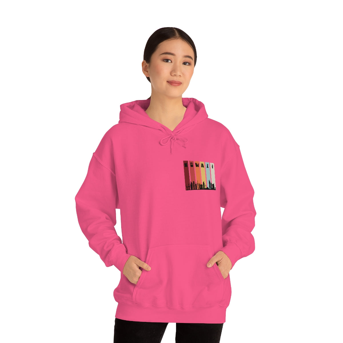 Double Sided Print Hoodie - Kuwait Sky Line