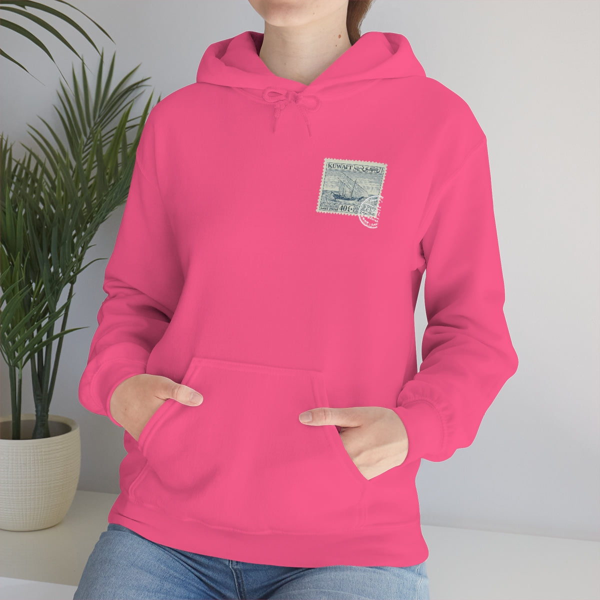 Double Sided Print Hoodie - Kuwait Stamp