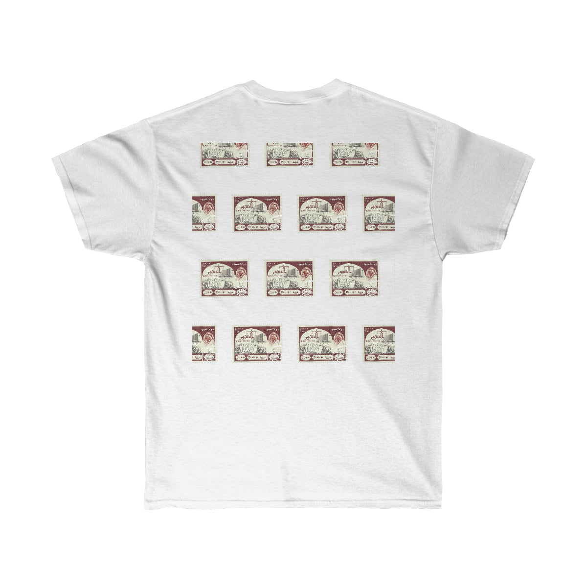 Kuwait Stamp Double Side Print Cotton Tee