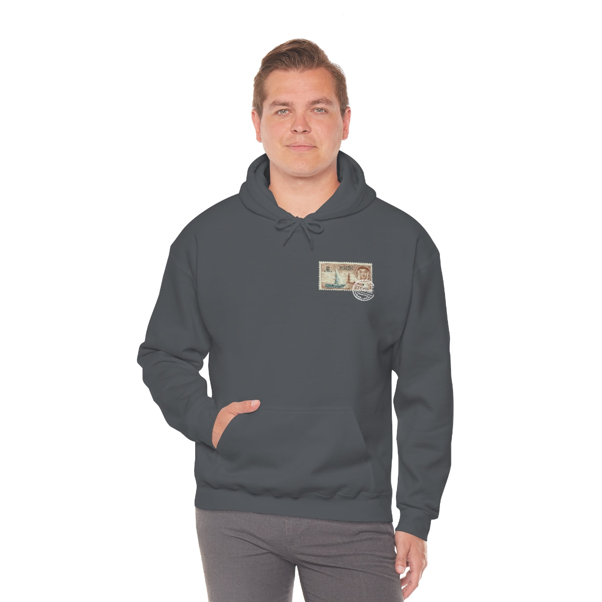 Double Sided Print Hoodie - Kuwait Stamp