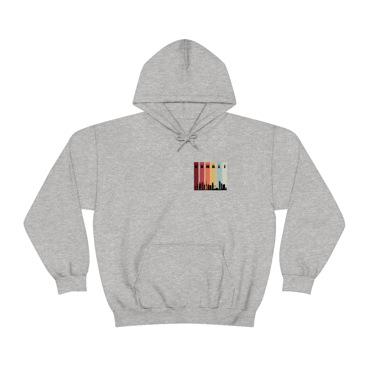 Double Sided Print Hoodie - Kuwait Sky Line