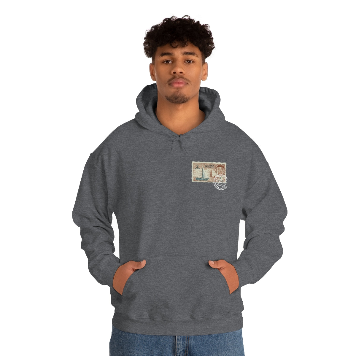 Double Sided Print Hoodie - Kuwait Stamp