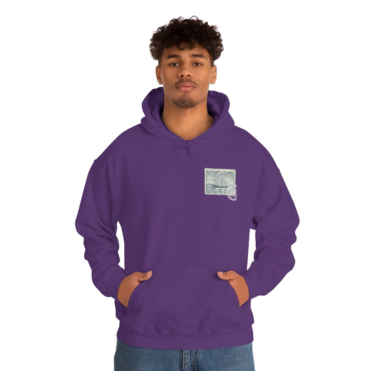 Double Sided Print Hoodie - Kuwait Stamp