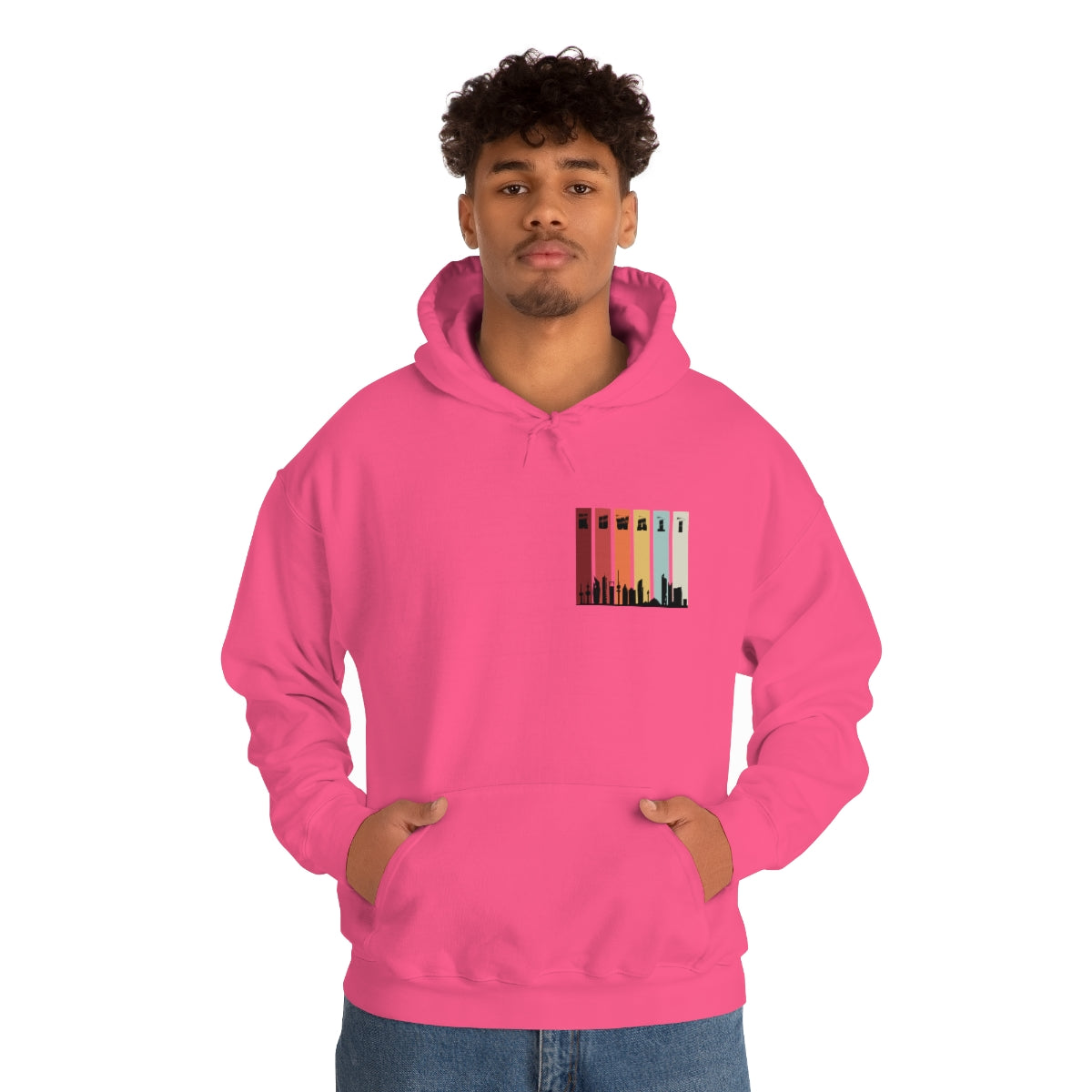 Double Sided Print Hoodie - Kuwait Sky Line