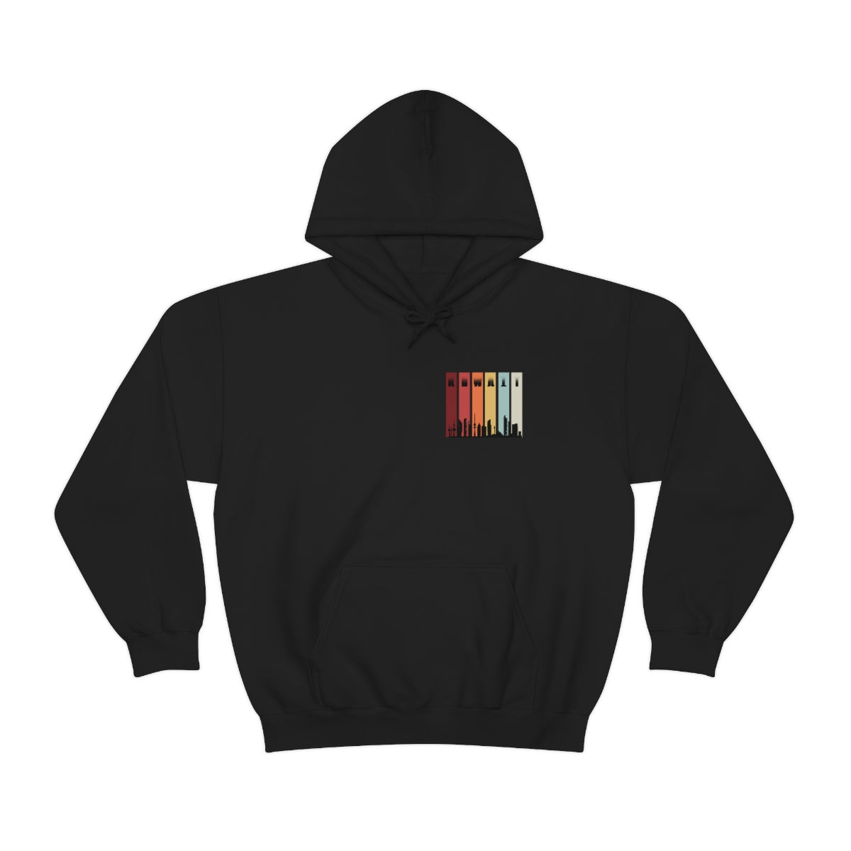 Double Sided Print Hoodie - Kuwait Sky Line