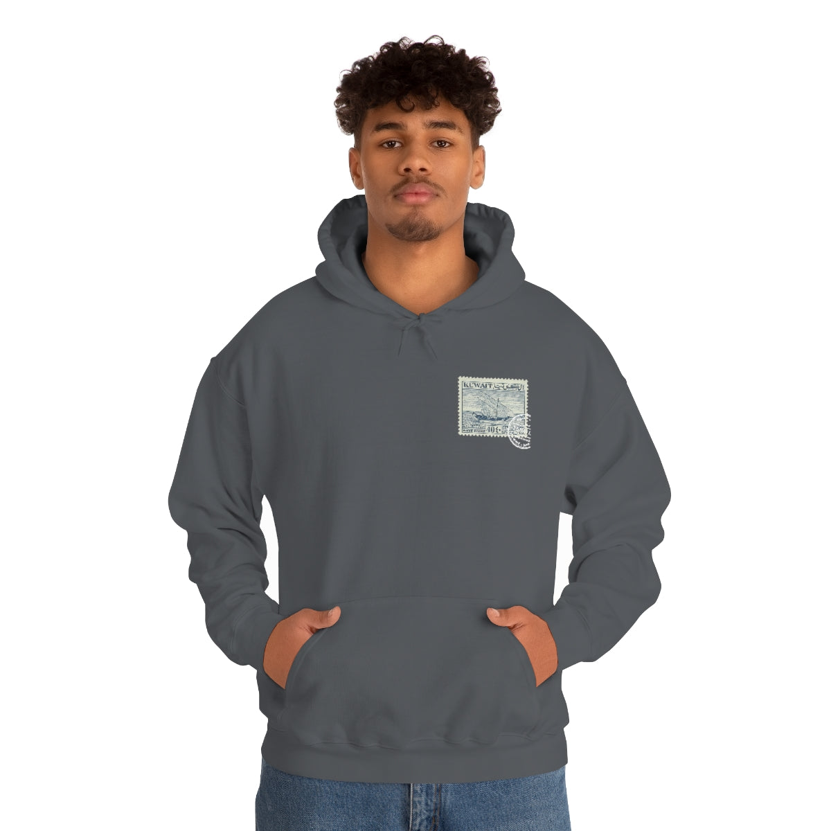 Double Sided Print Hoodie - Kuwait Stamp