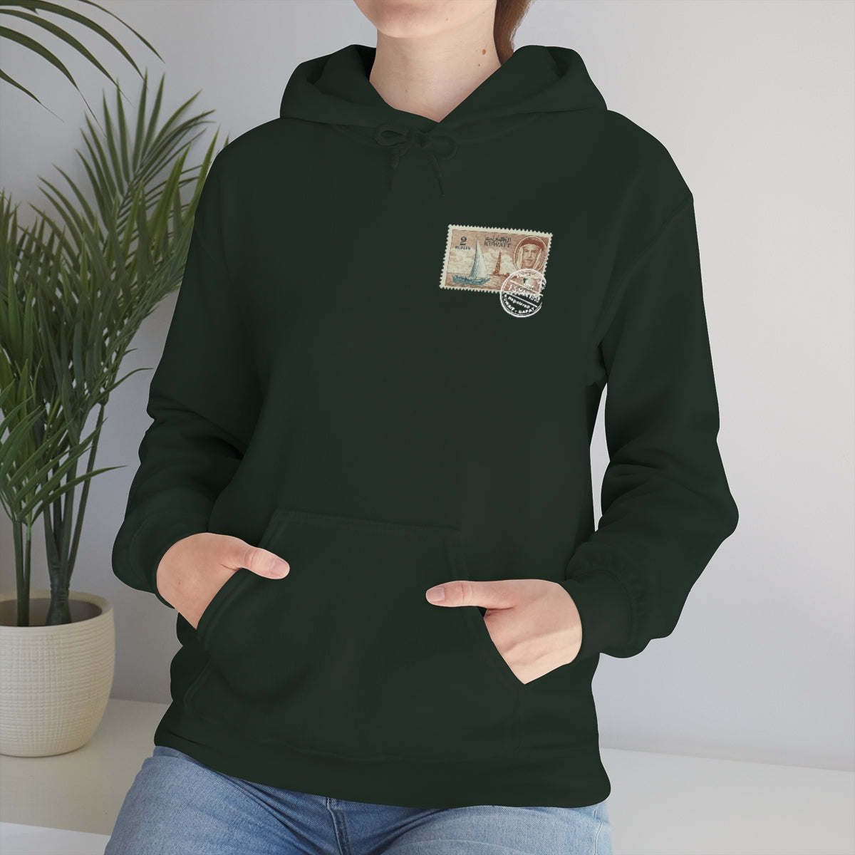 Double Sided Print Hoodie - Kuwait Stamp