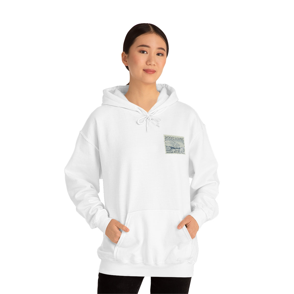 Double Sided Print Hoodie - Kuwait Stamp