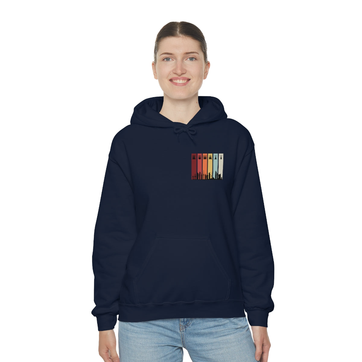 Double Sided Print Hoodie - Kuwait Sky Line