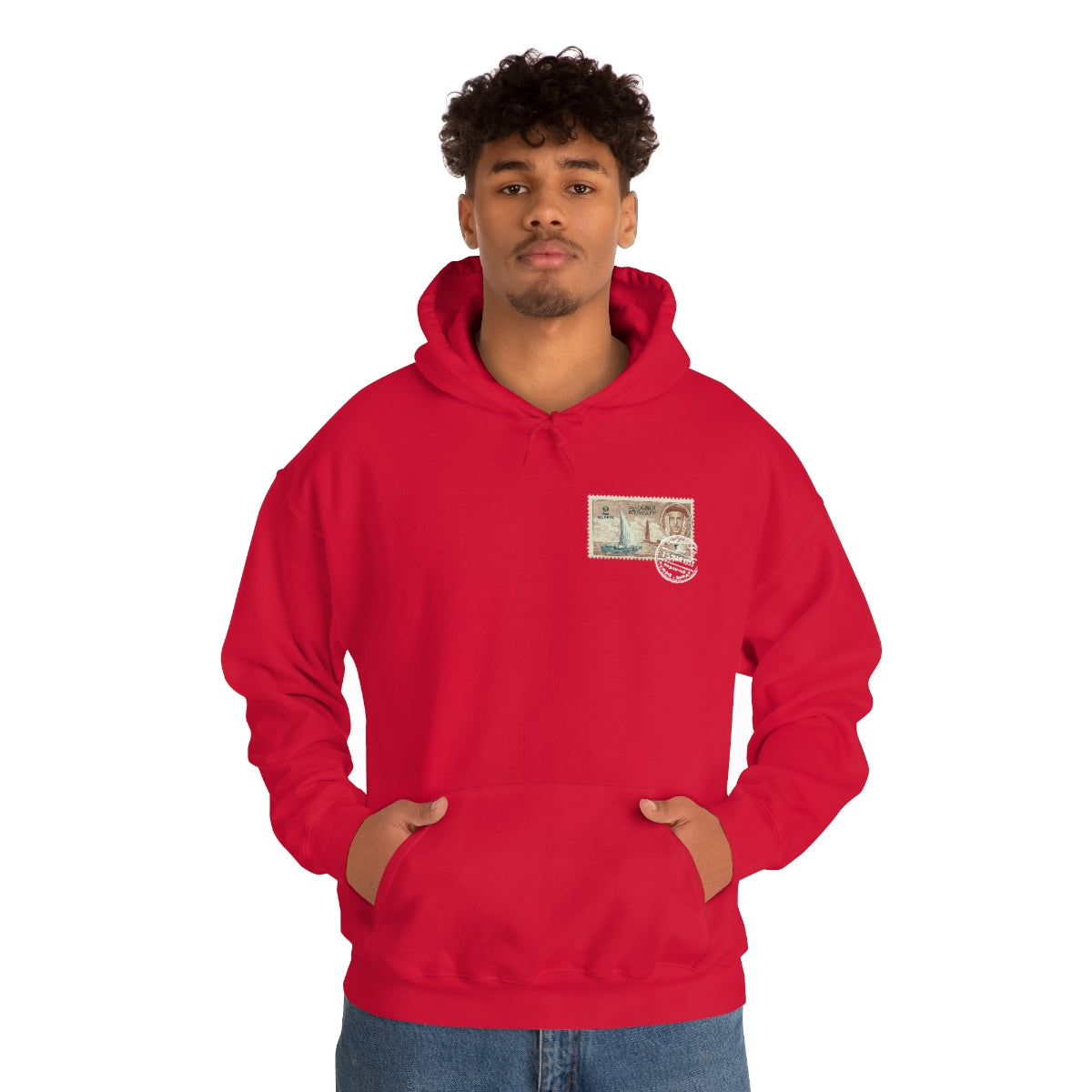 Double Sided Print Hoodie - Kuwait Stamp