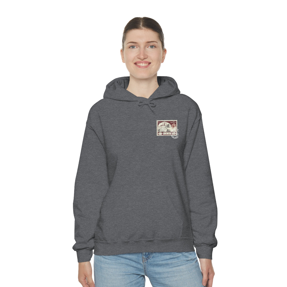 Double Sided Print Hoodie - Kuwait Stamp