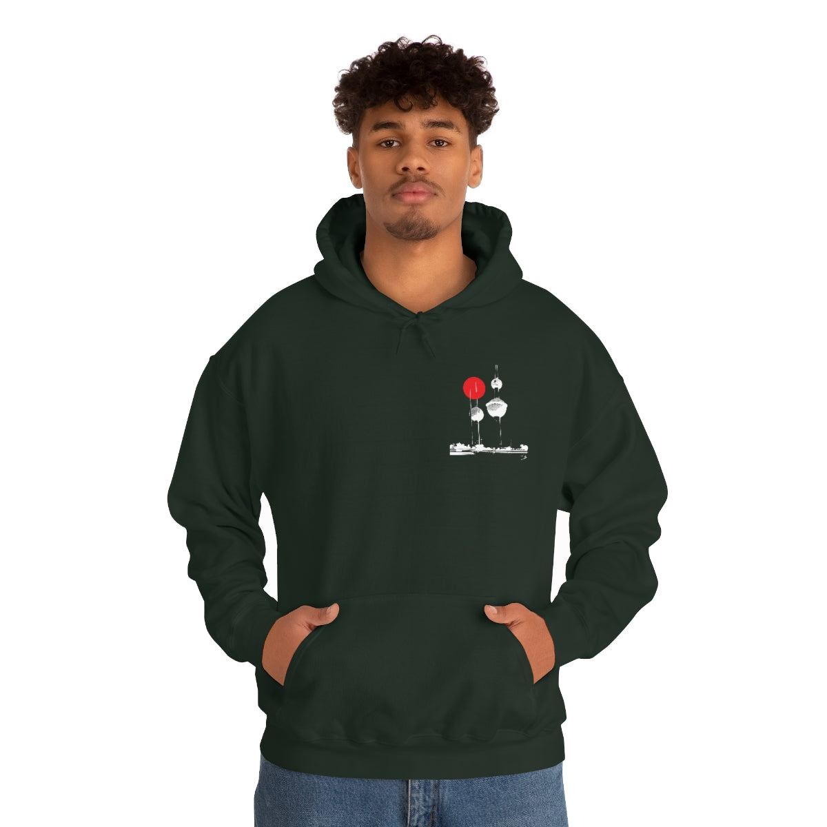 Double Sided Print Hoodie - Kuwait Towers