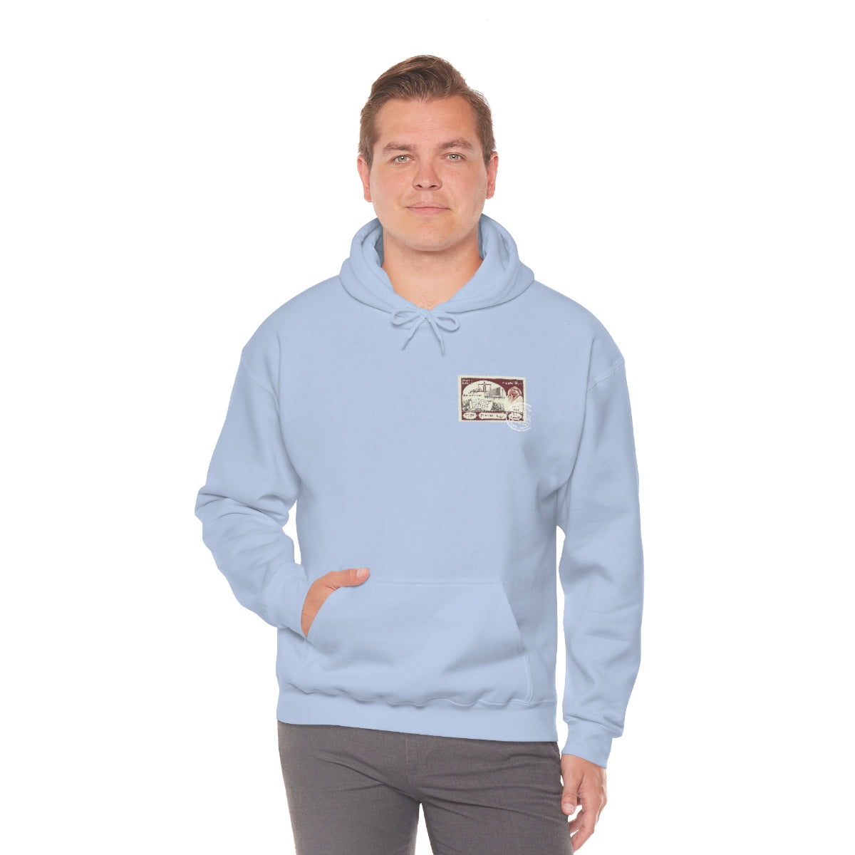 Double Sided Print Hoodie - Kuwait Stamp