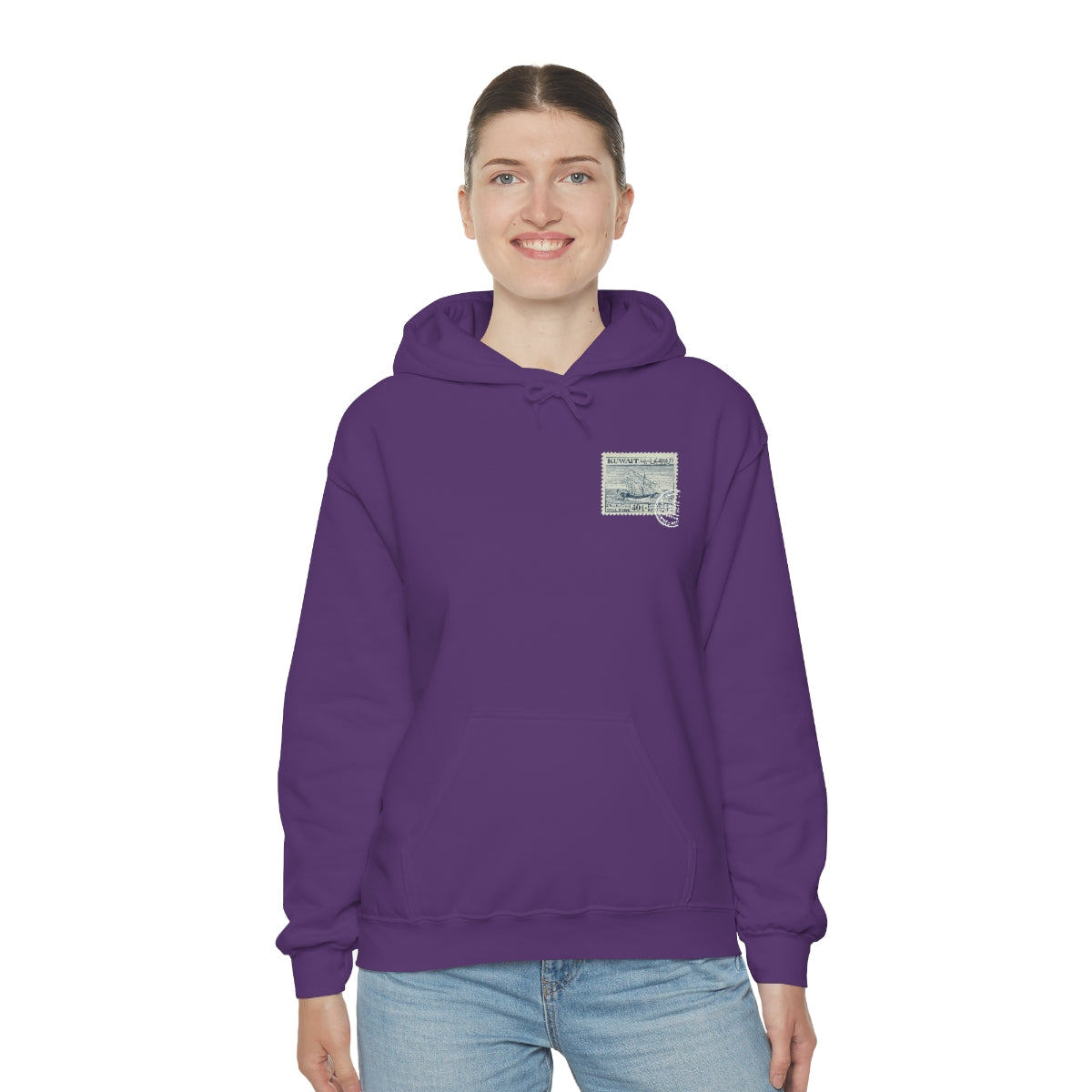 Double Sided Print Hoodie - Kuwait Stamp