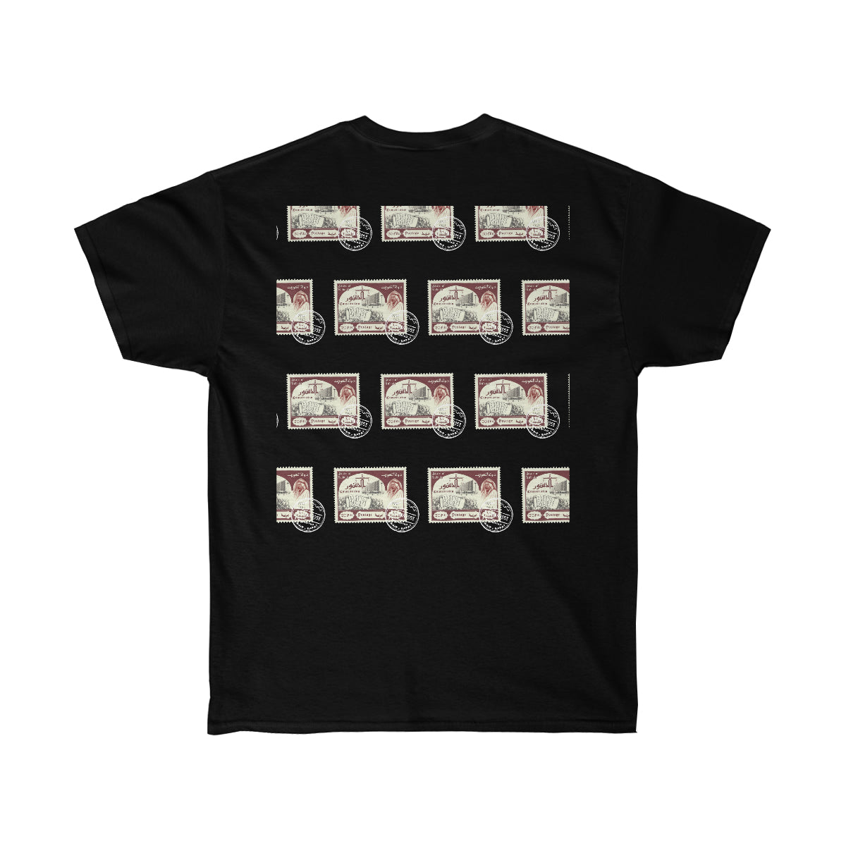 Kuwait Stamp Double Side Print Cotton Tee