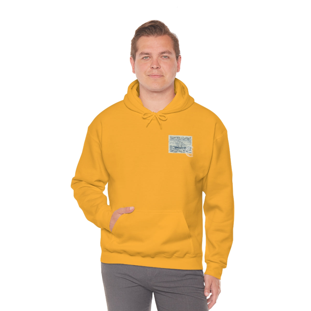 Double Sided Print Hoodie - Kuwait Stamp