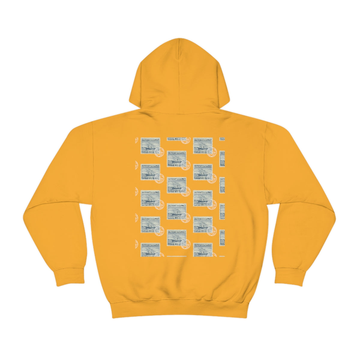 Double Sided Print Hoodie - Kuwait Stamp