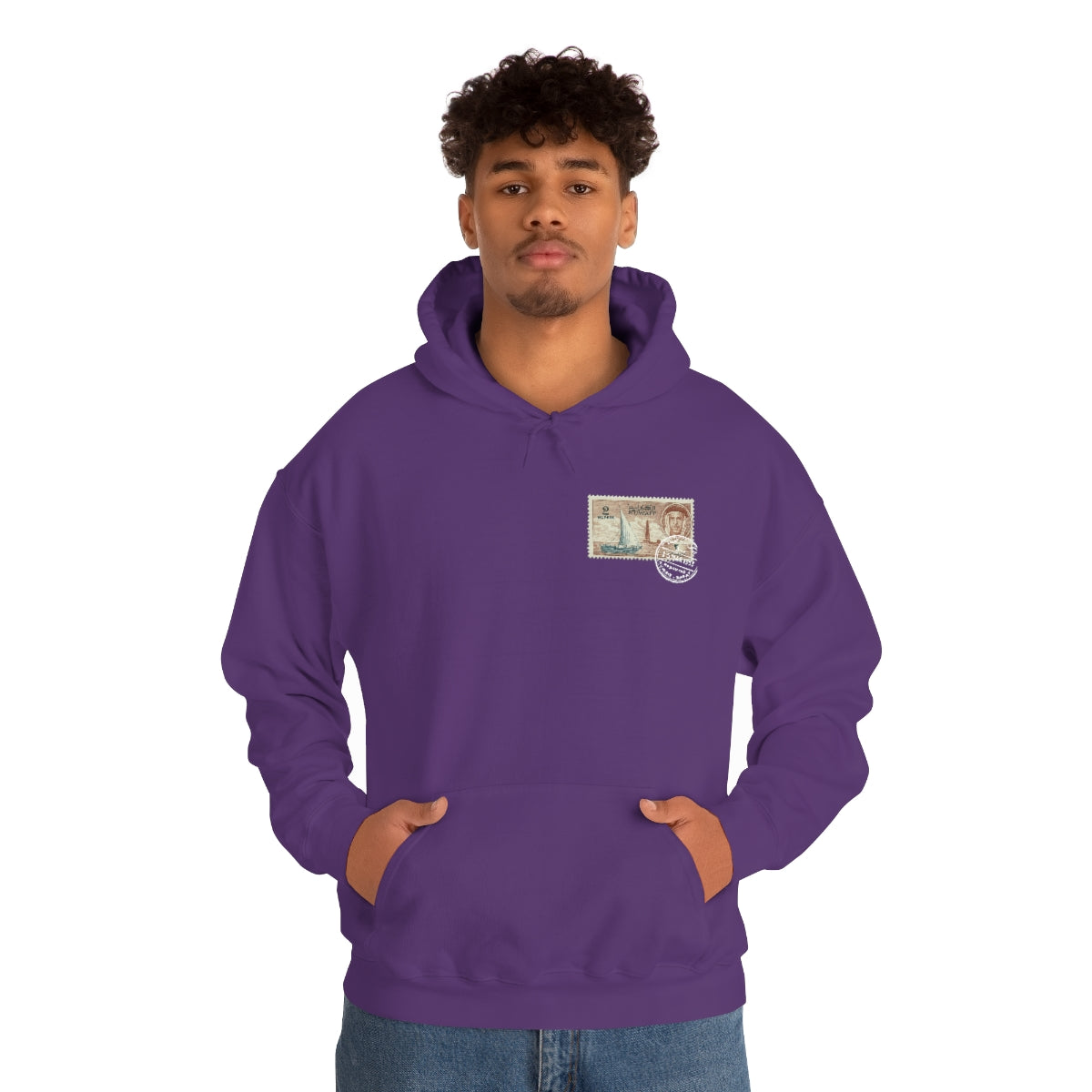 Double Sided Print Hoodie - Kuwait Stamp