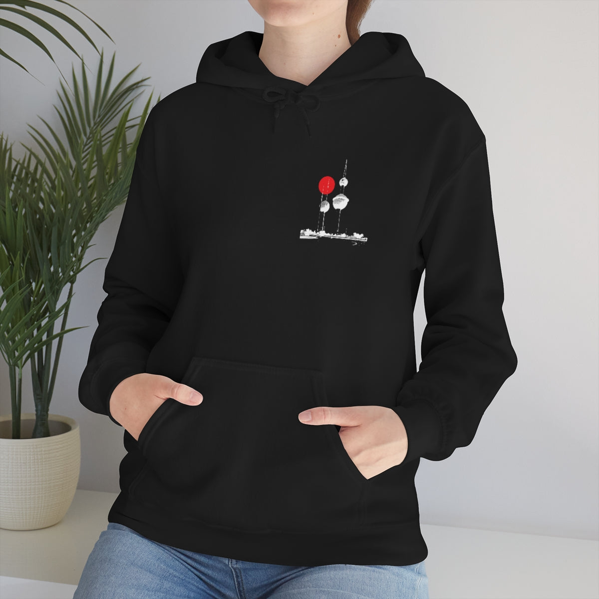 Double Sided Print Hoodie - Kuwait Towers