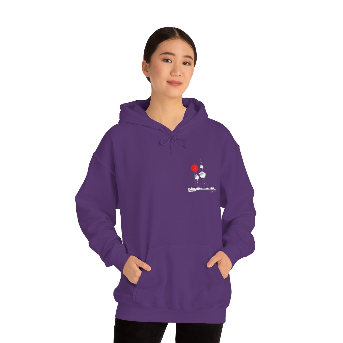 Double Sided Print Hoodie - Kuwait Towers