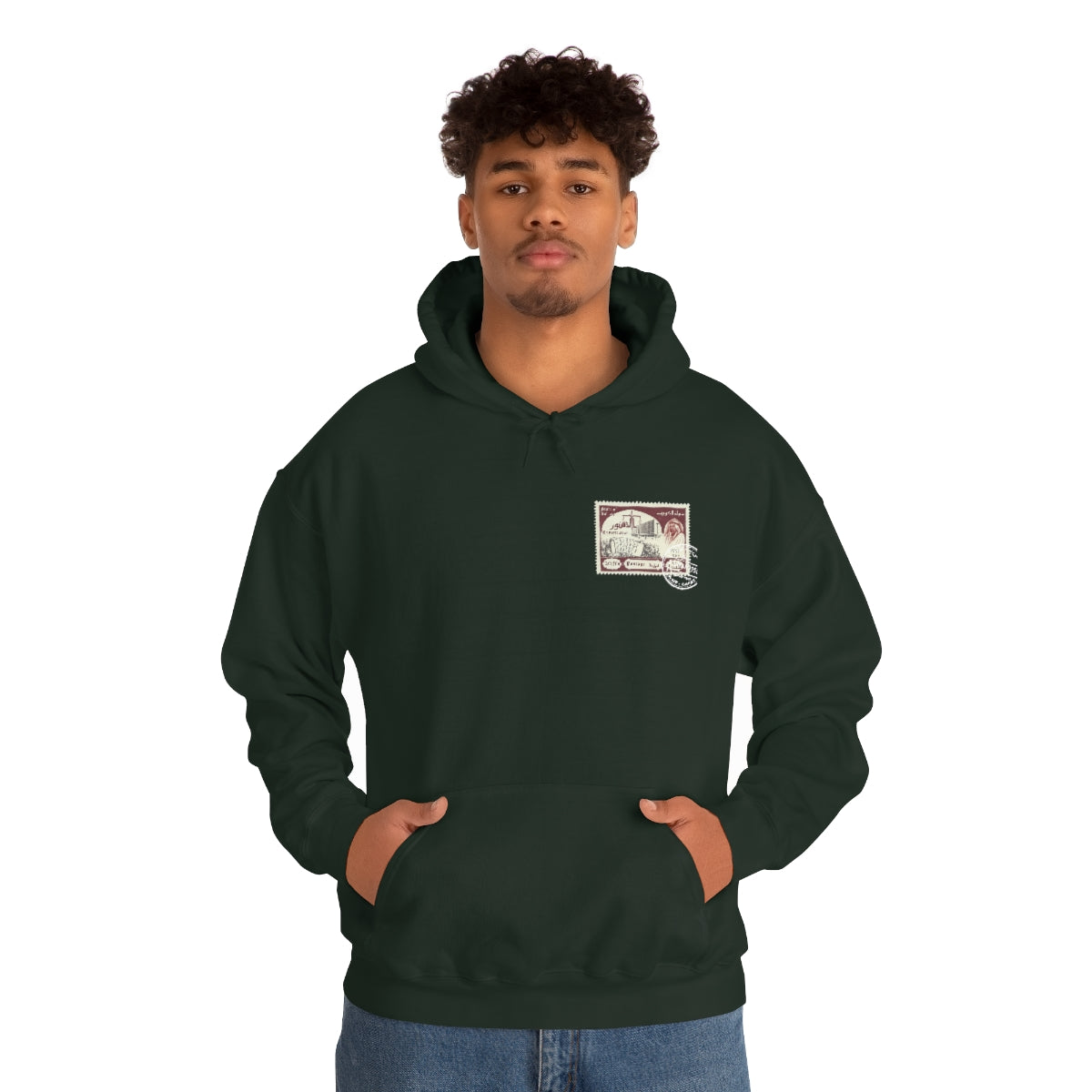 Double Sided Print Hoodie - Kuwait Stamp