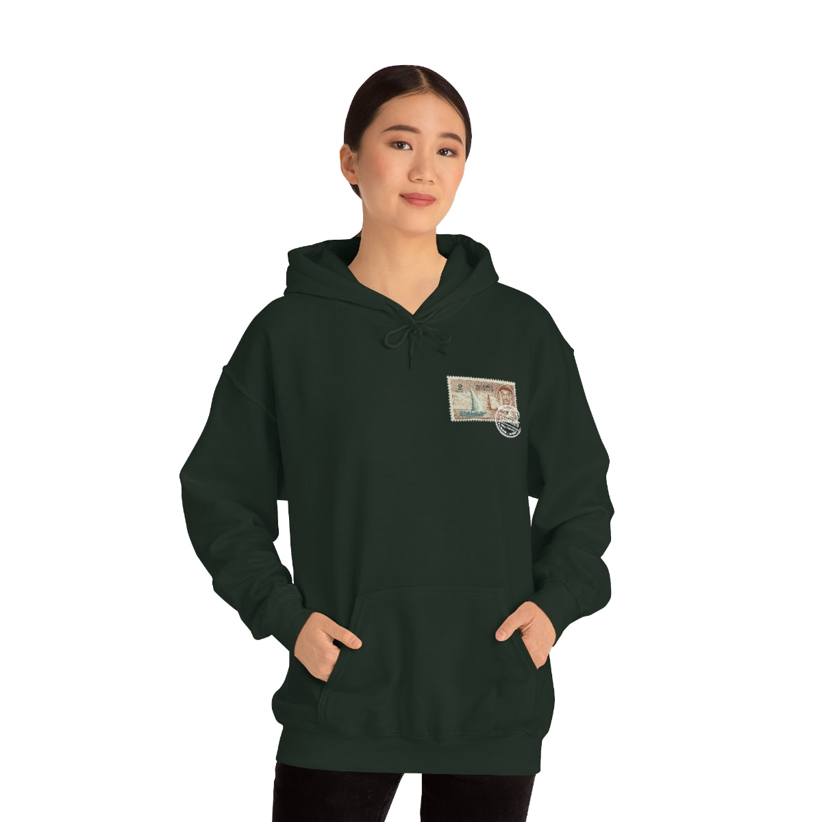 Double Sided Print Hoodie - Kuwait Stamp