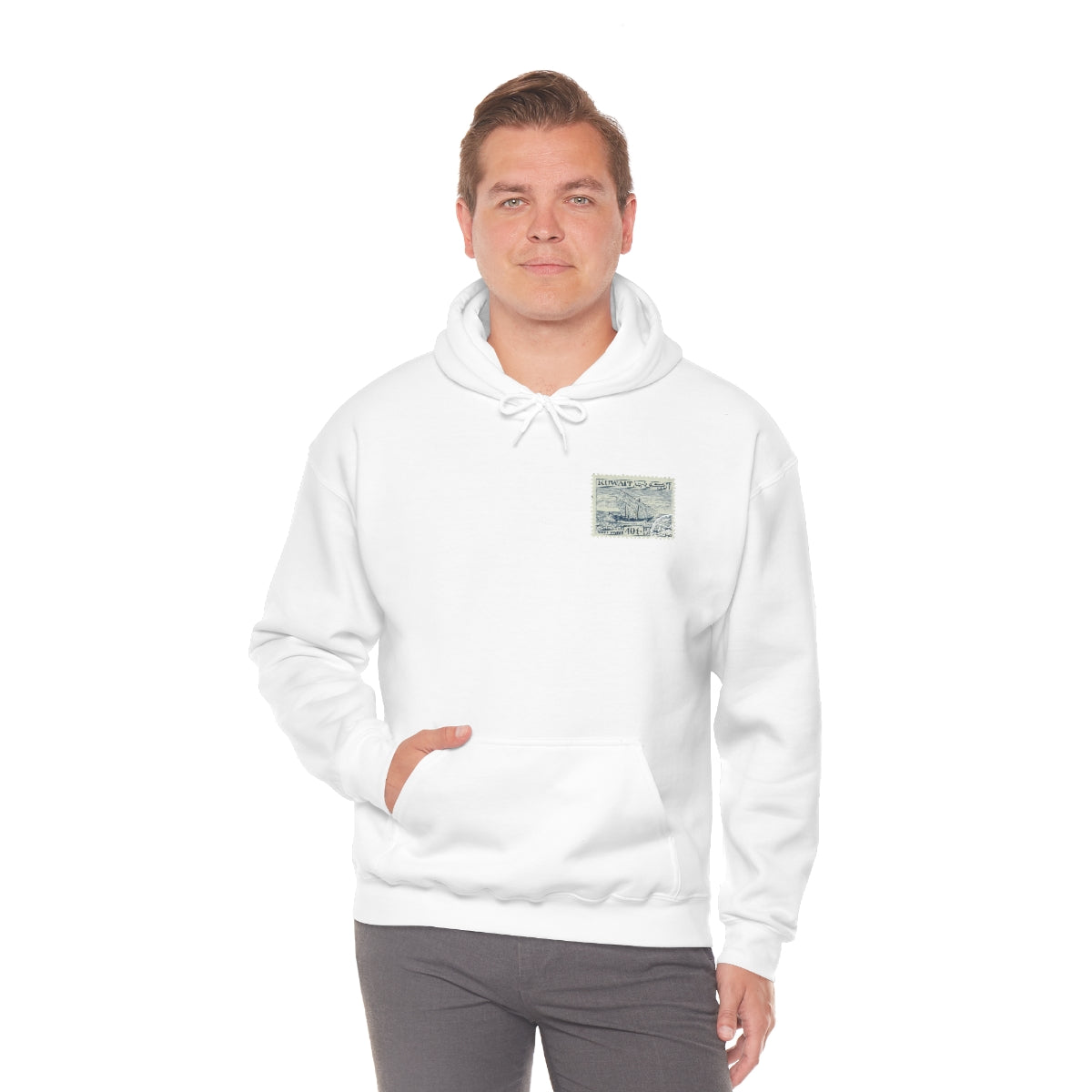 Double Sided Print Hoodie - Kuwait Stamp