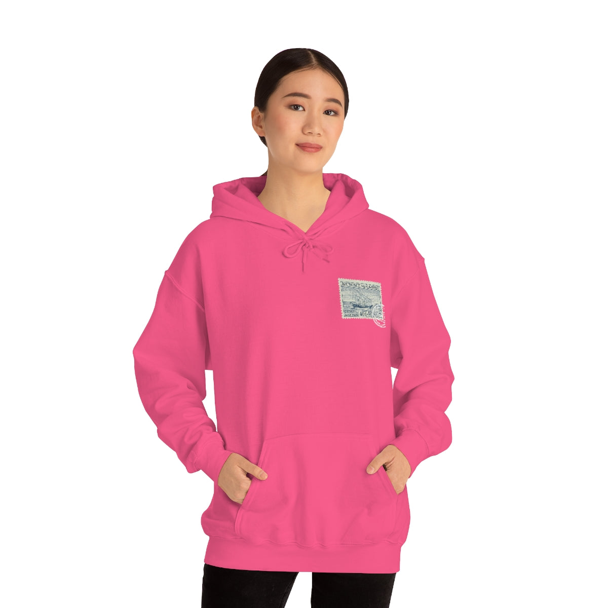 Double Sided Print Hoodie - Kuwait Stamp