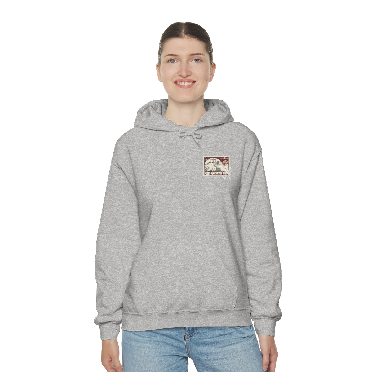 Double Sided Print Hoodie - Kuwait Stamp