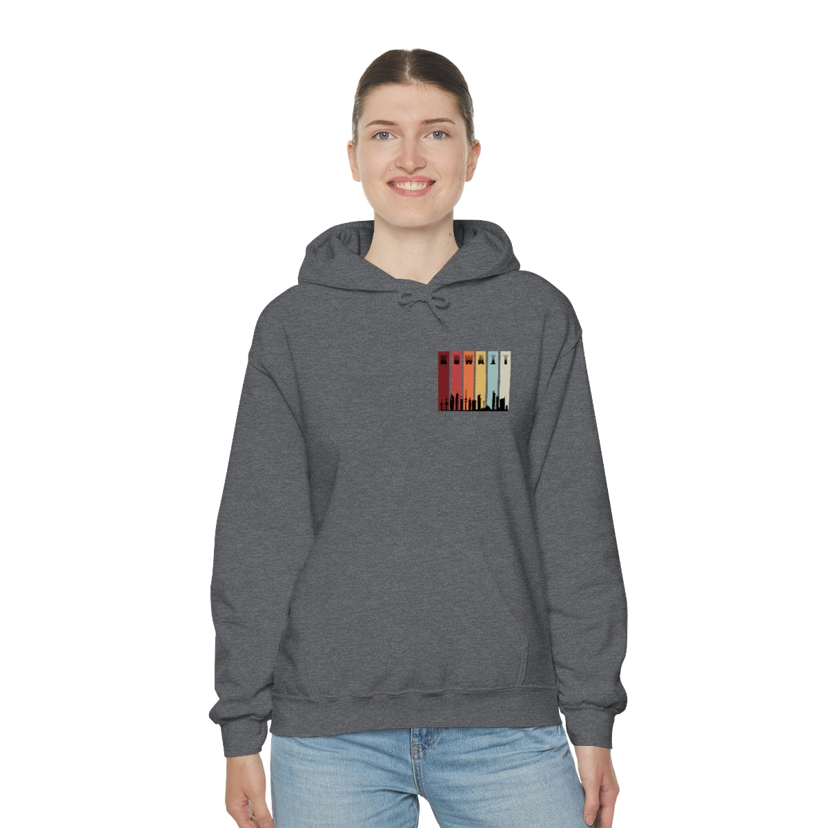 Double Sided Print Hoodie - Kuwait Sky Line