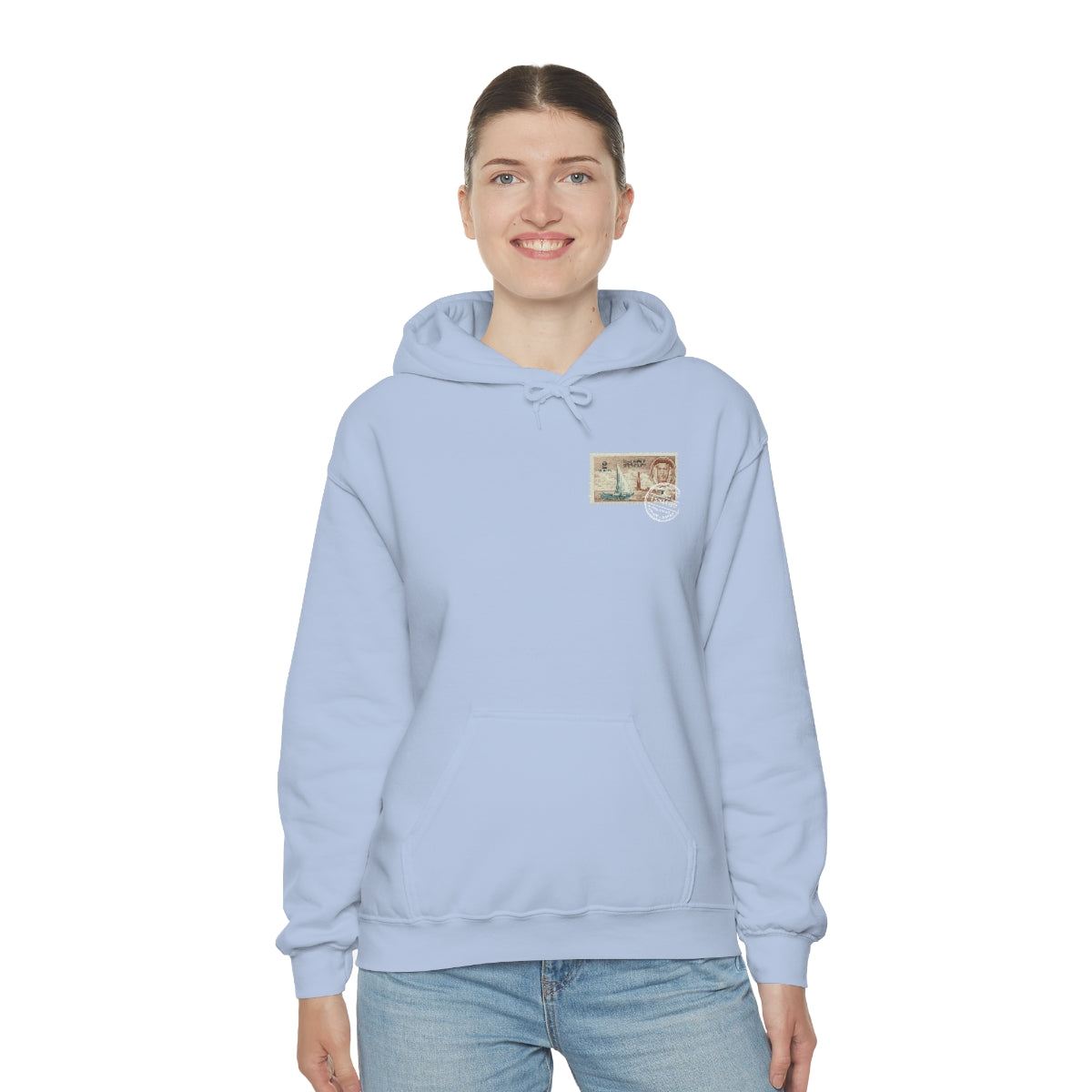 Double Sided Print Hoodie - Kuwait Stamp