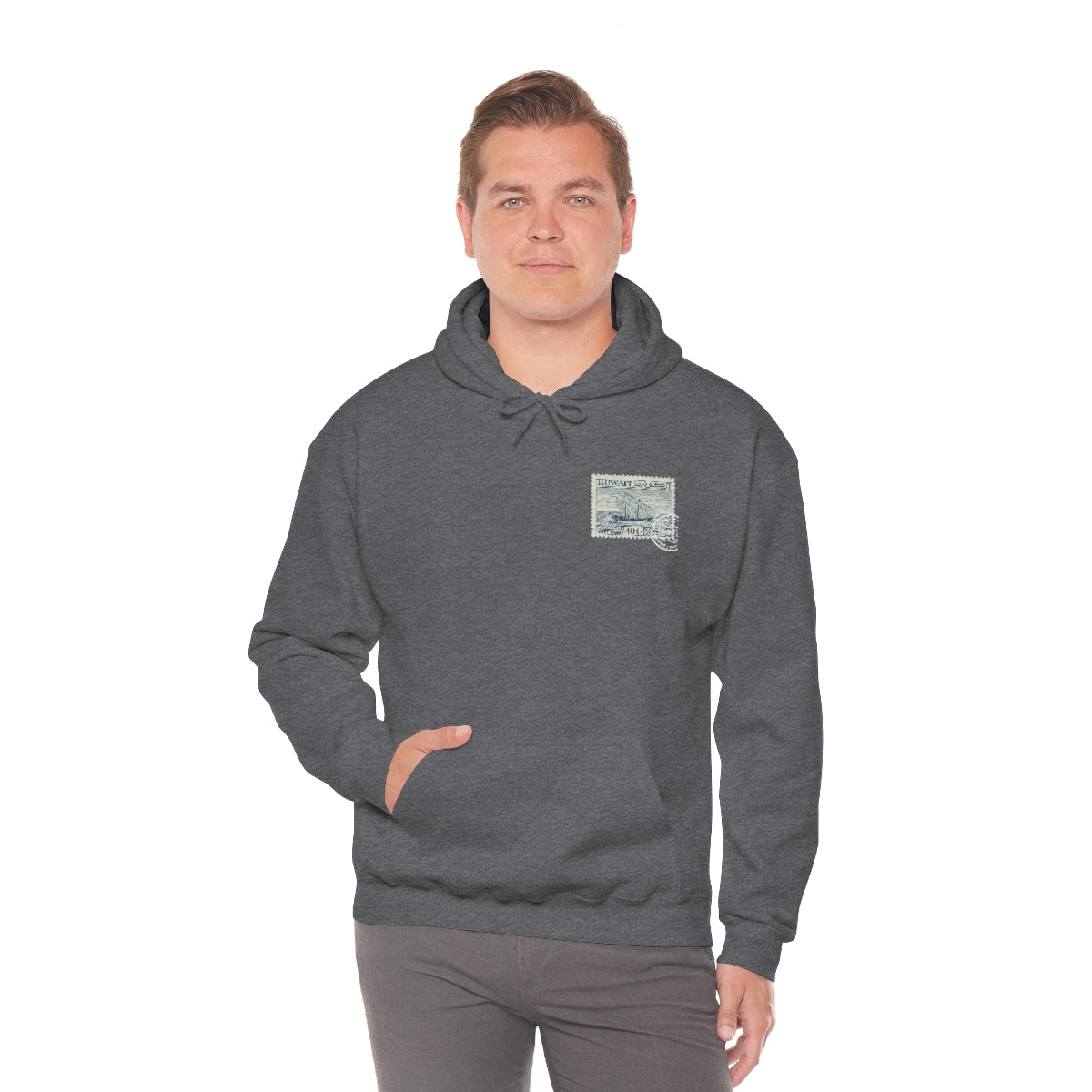 Double Sided Print Hoodie - Kuwait Stamp