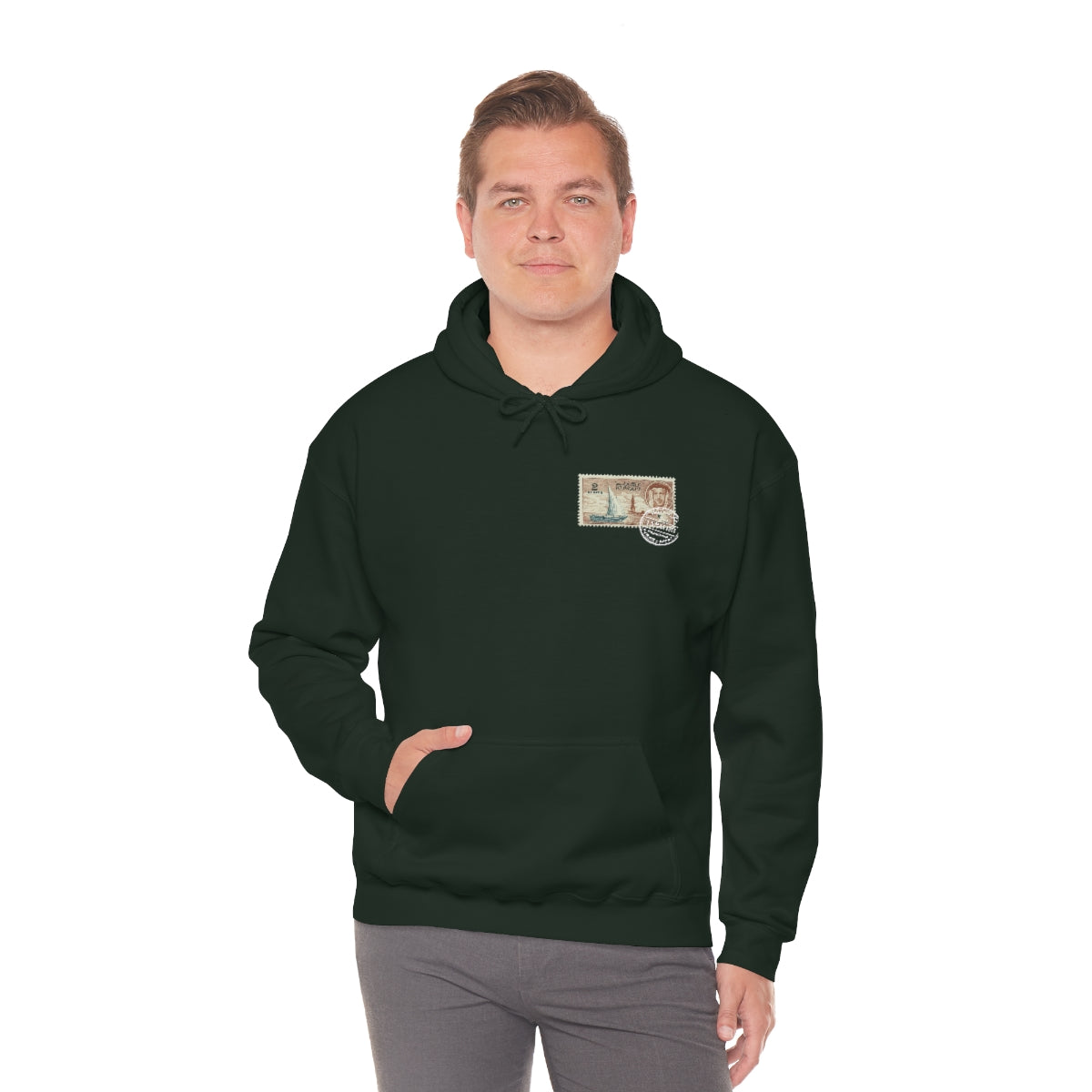 Double Sided Print Hoodie - Kuwait Stamp