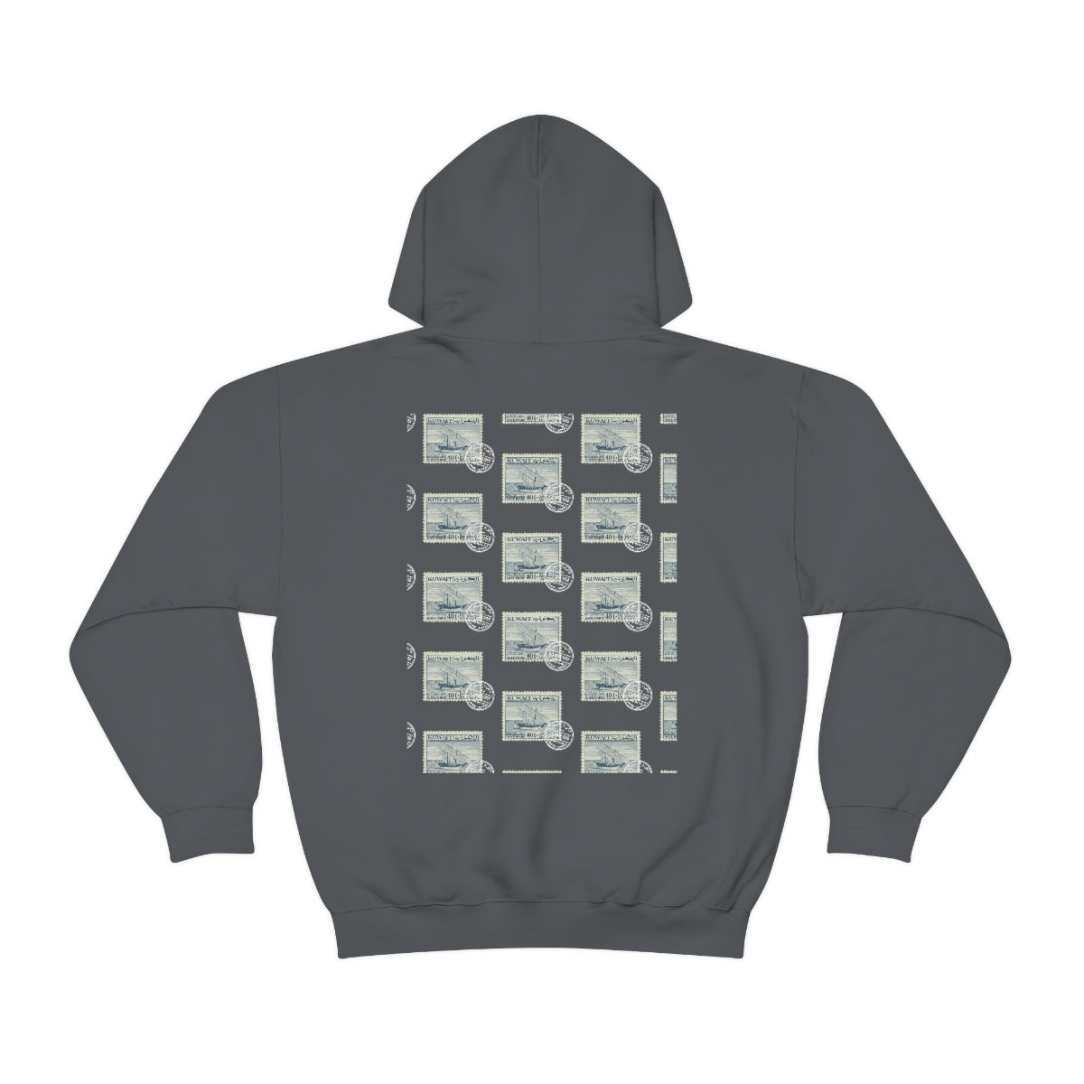 Double Sided Print Hoodie - Kuwait Stamp