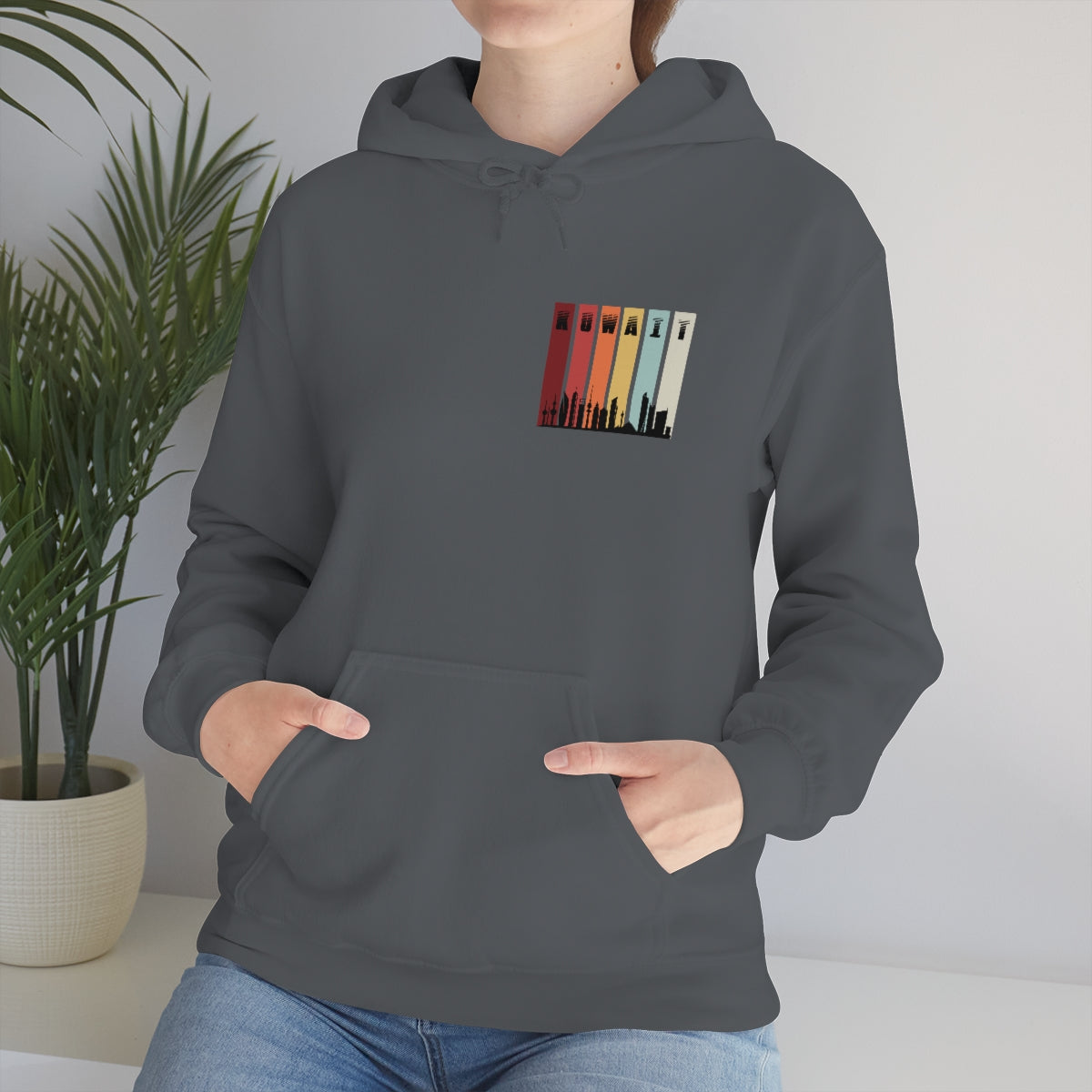 Double Sided Print Hoodie - Kuwait Sky Line