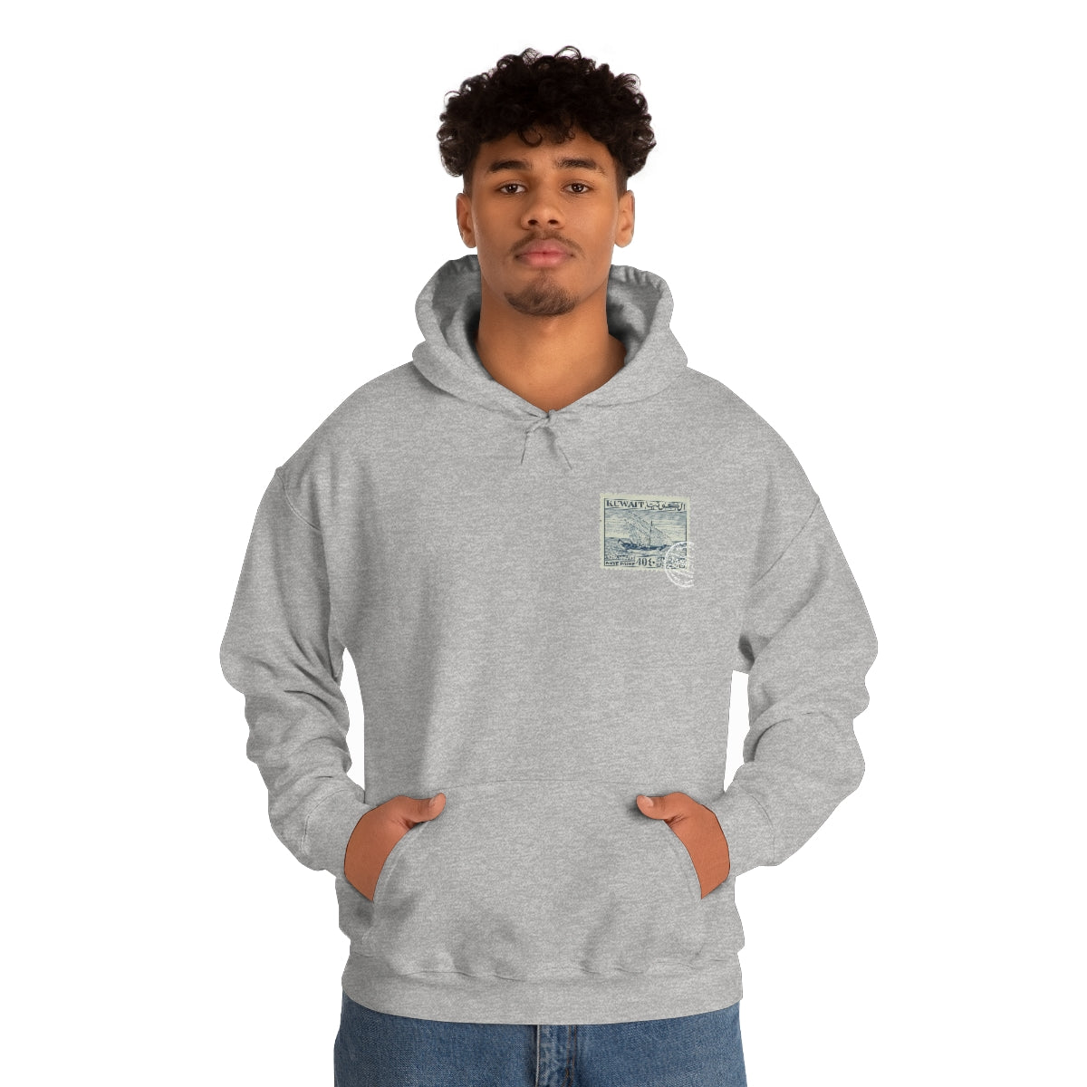 Double Sided Print Hoodie - Kuwait Stamp