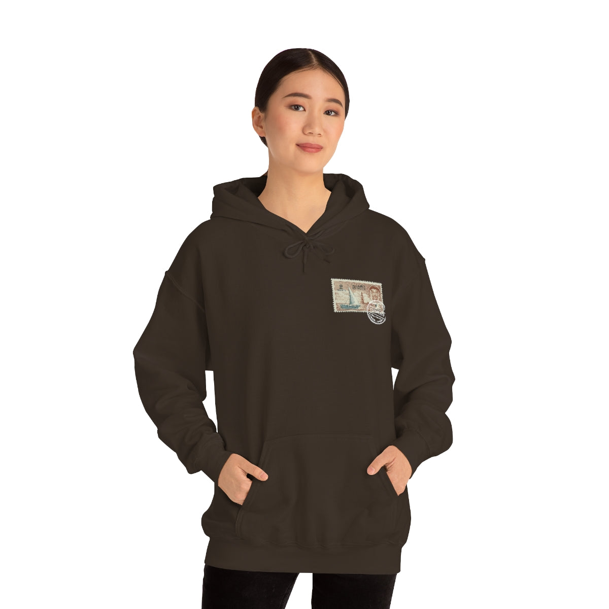 Double Sided Print Hoodie - Kuwait Stamp