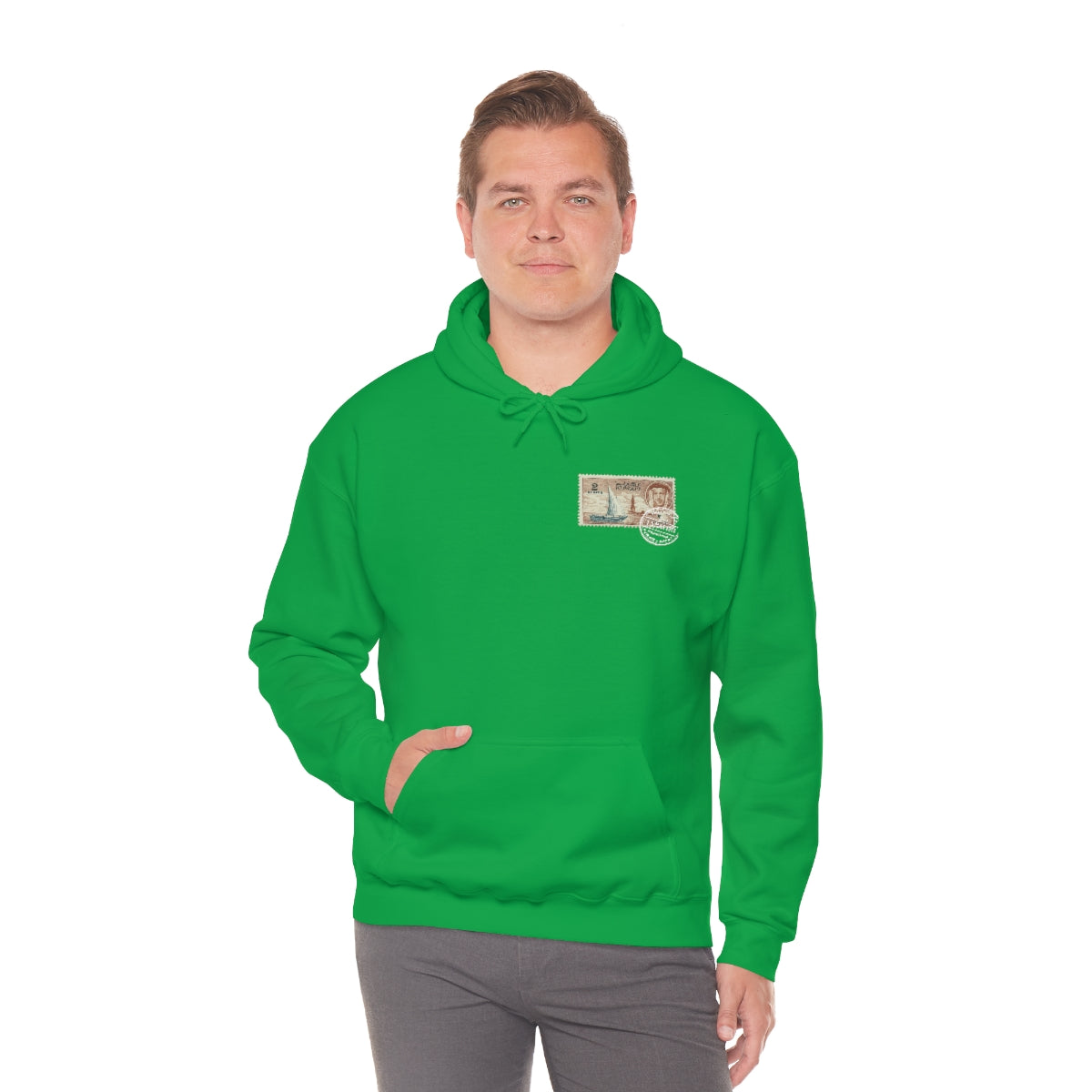 Double Sided Print Hoodie - Kuwait Stamp