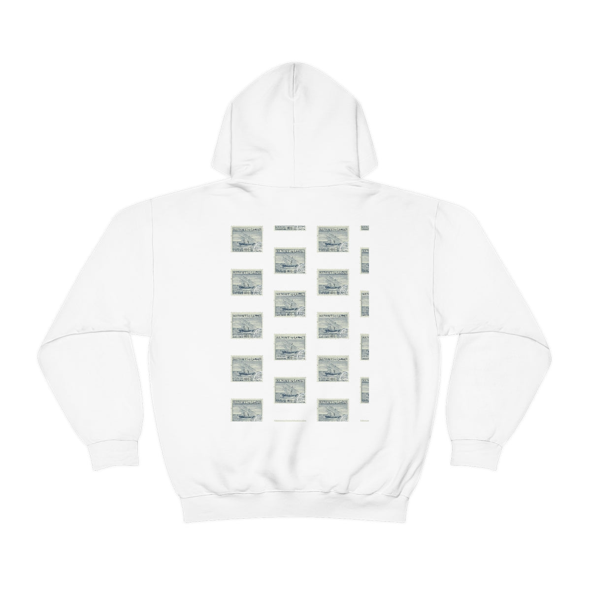 Double Sided Print Hoodie - Kuwait Stamp