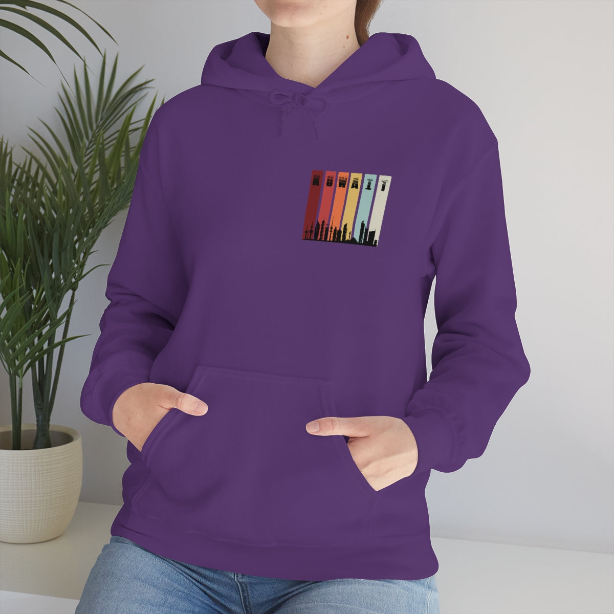 Double Sided Print Hoodie - Kuwait Sky Line