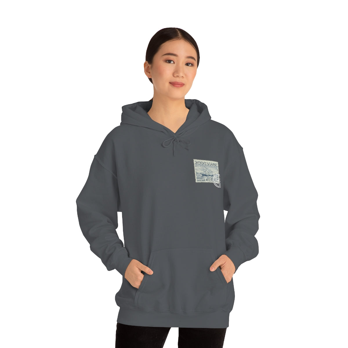 Double Sided Print Hoodie - Kuwait Stamp