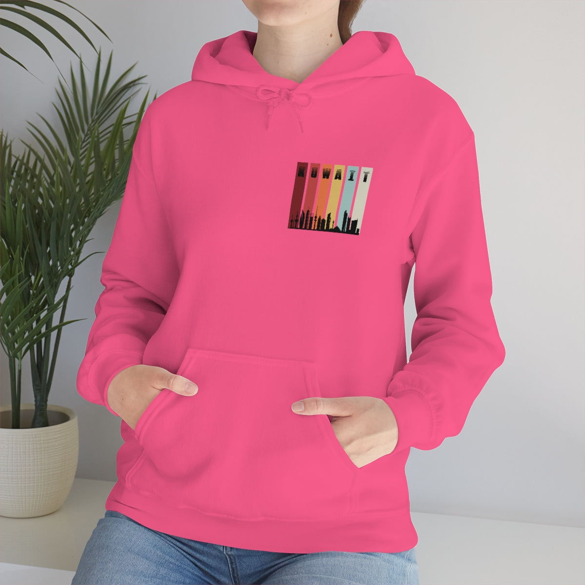 Double Sided Print Hoodie - Kuwait Sky Line