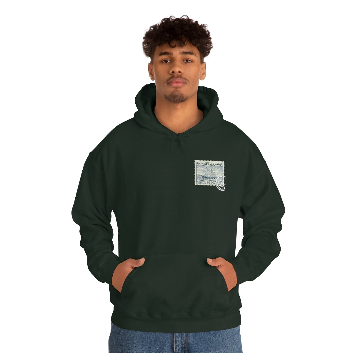 Double Sided Print Hoodie - Kuwait Stamp