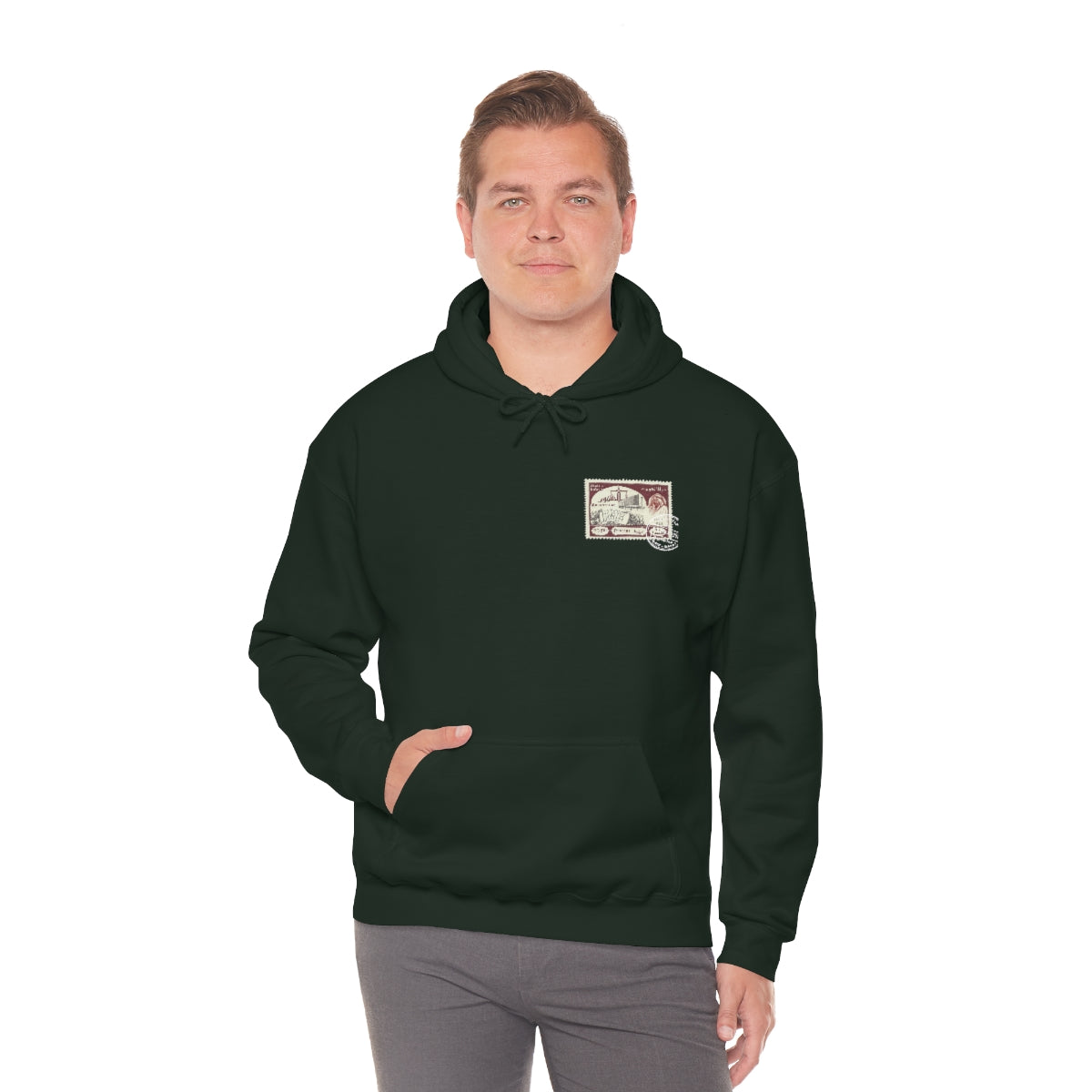 Double Sided Print Hoodie - Kuwait Stamp