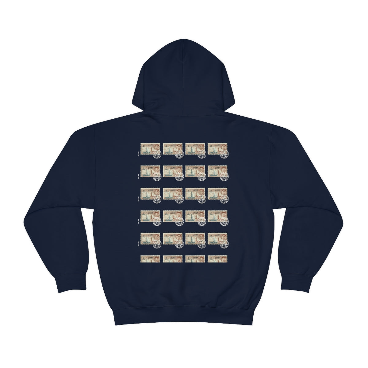 Double Sided Print Hoodie - Kuwait Stamp