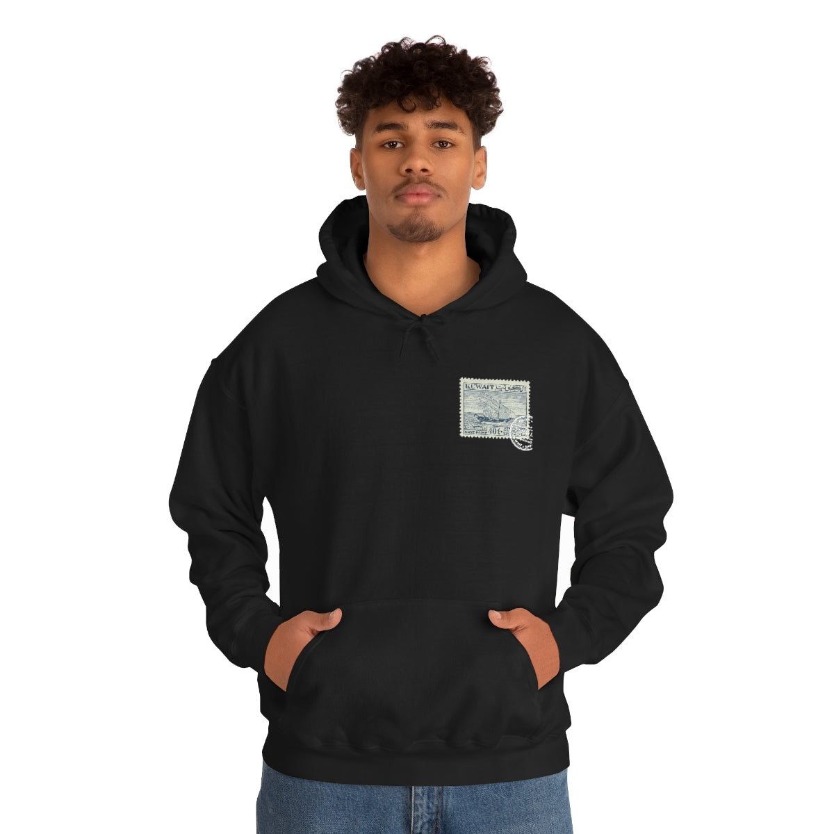 Double Sided Print Hoodie - Kuwait Stamp