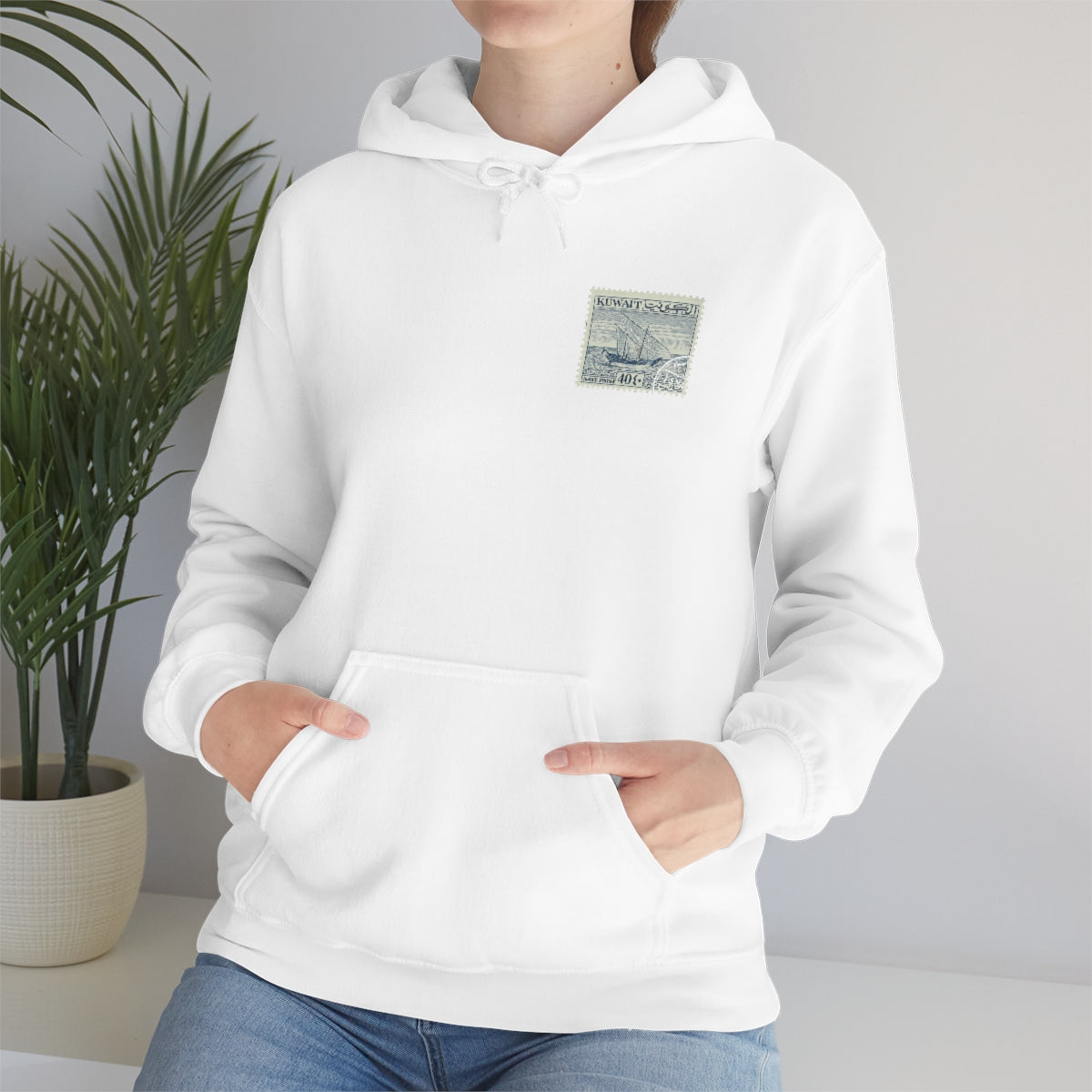 Double Sided Print Hoodie - Kuwait Stamp